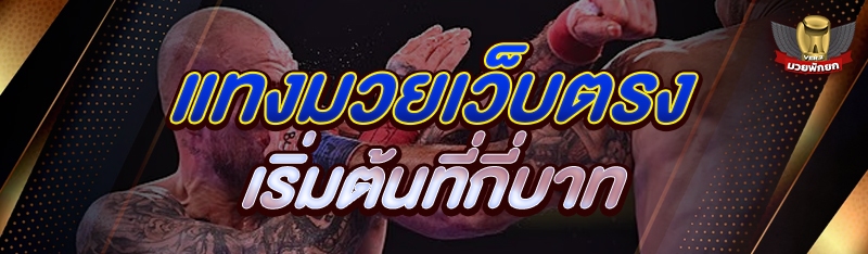แทงมวยเว็บตรง เริ่มต้นที่กี่บา