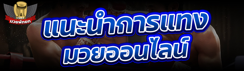 แนะนำการแทงมวยออนไลน์