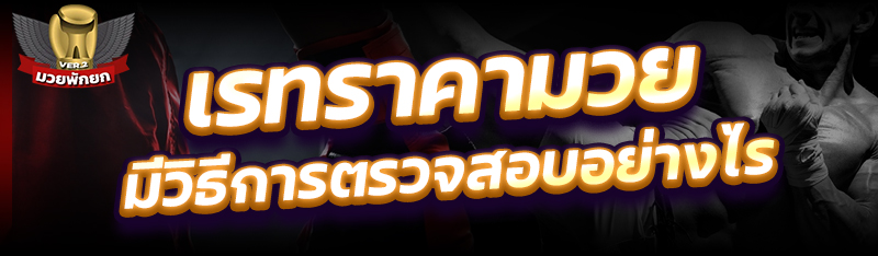 เรทราคามวย มีวิธีการตรวจสอบอย่